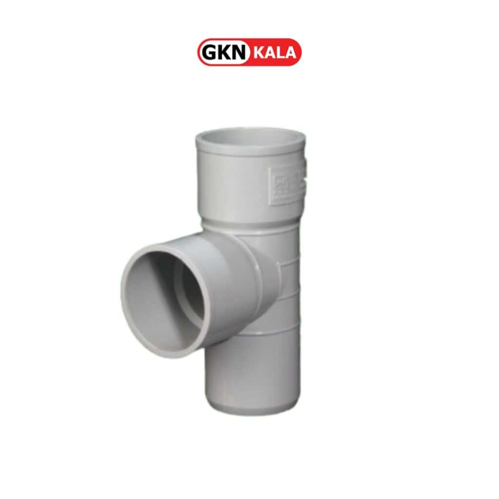 نمای فنی سه راه ۹۰ درجه pvc آذرلوله